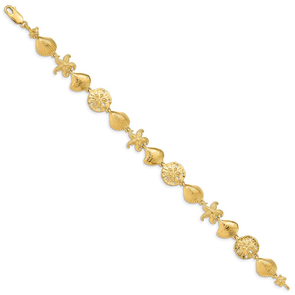 14k Polished Sea Life Bracelet