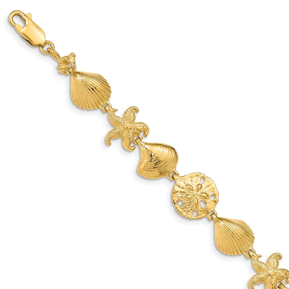 14k Polished Sea Life Bracelet