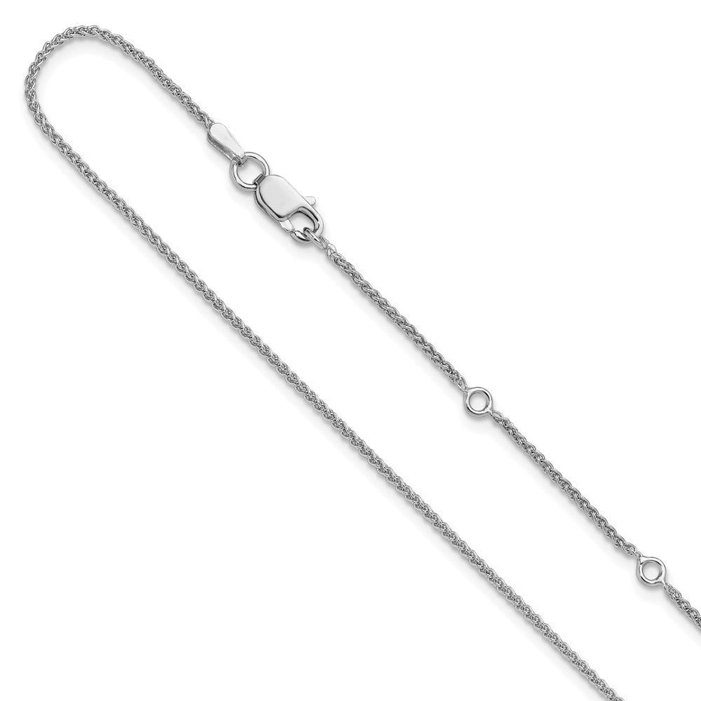 Sterling Silver Rh-plated Spiga + Adjustable Chain