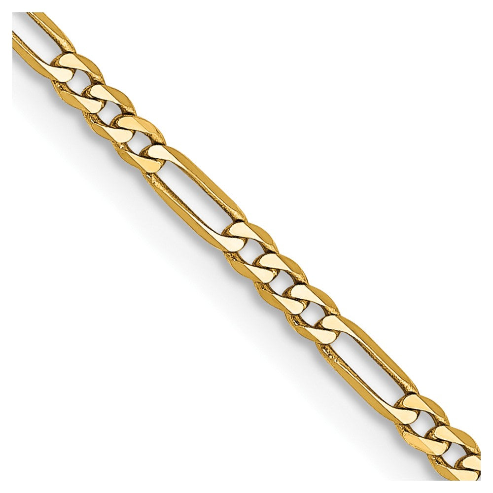 14K Flat Figaro with Lobster Clasp Chain