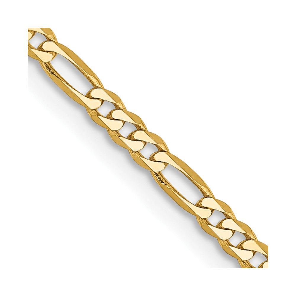 14K Flat Figaro with Lobster Clasp Chain