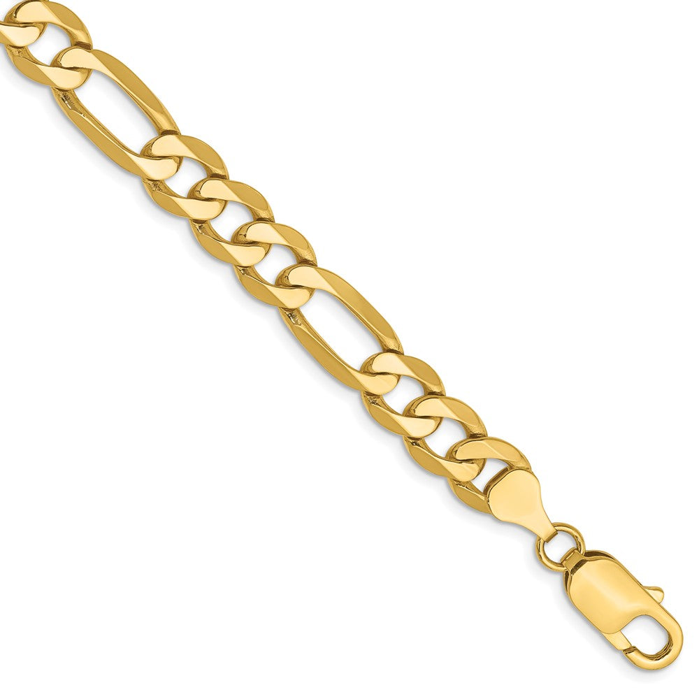 14K Flat Figaro with Lobster Clasp Bracelet