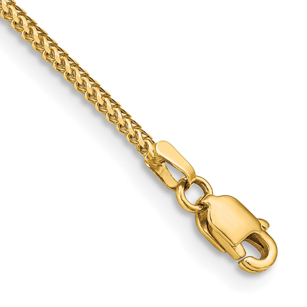 14K 7 inch 1mm Franco with Lobster Clasp Bracelet