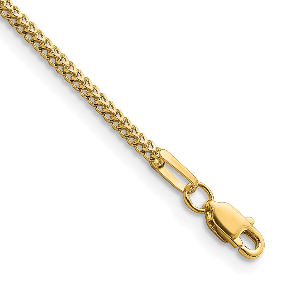 14K 7 inch 1.3mm Franco with Lobster Clasp Bracelet