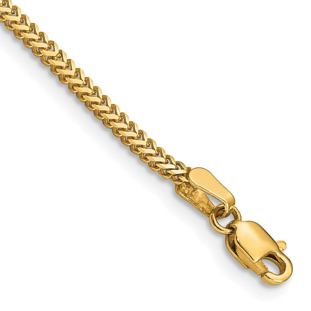 14K 7 inch 1.4mm Franco with Lobster Clasp Bracelet