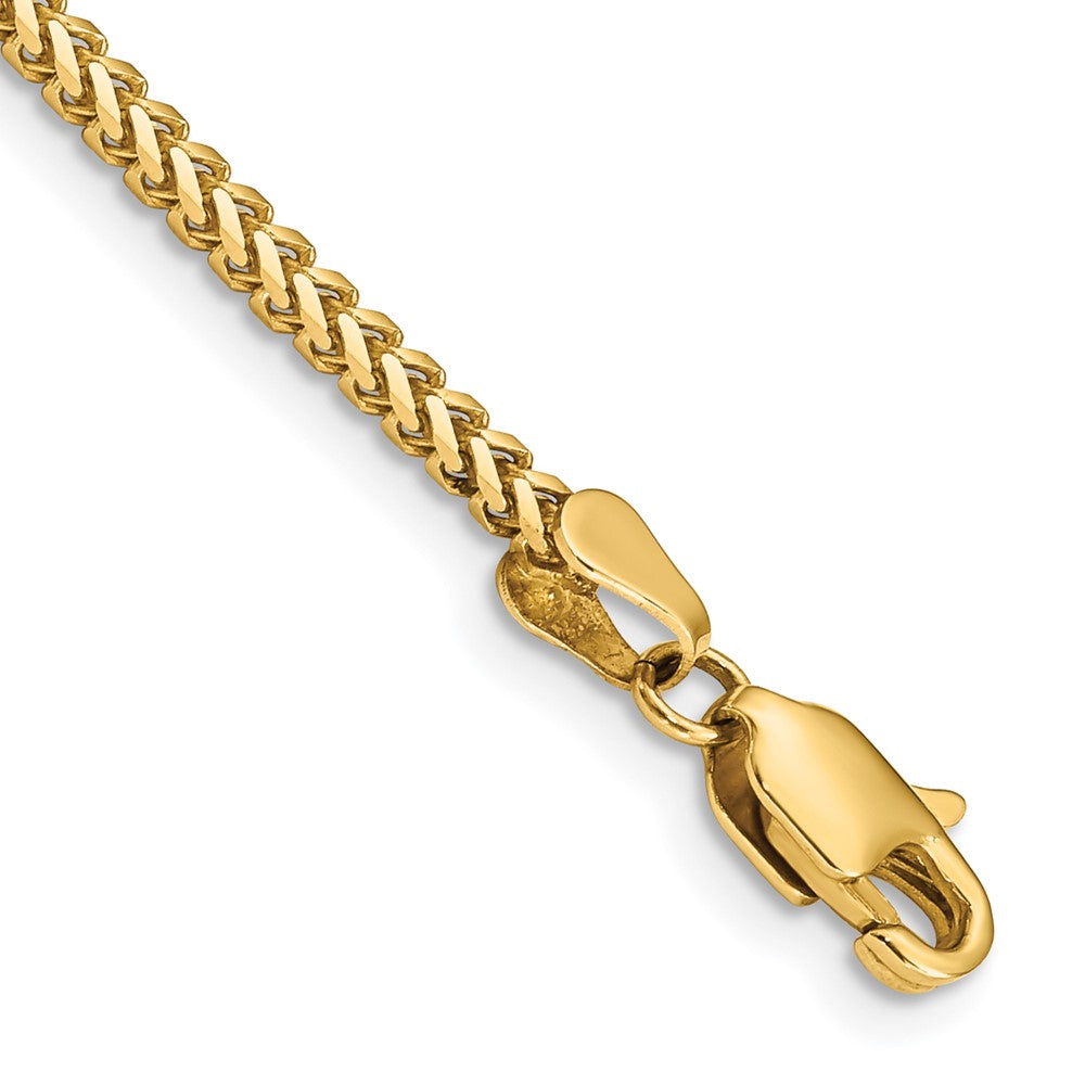 14K 8 inch 2mm Franco with Lobster Clasp Bracelet