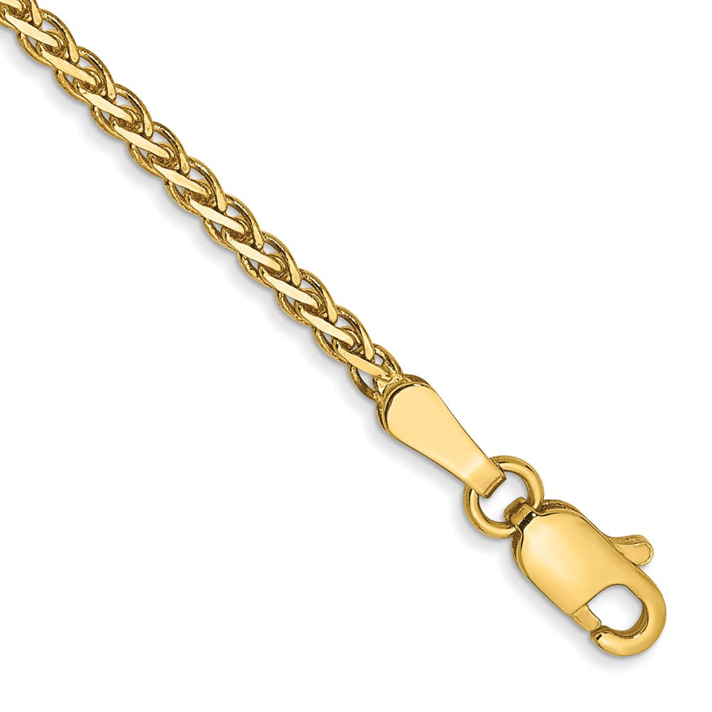 14K Flat Wheat with Lobster Clasp Bracelet