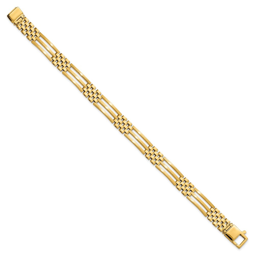 14k Brushed and Polished Link Bracelet