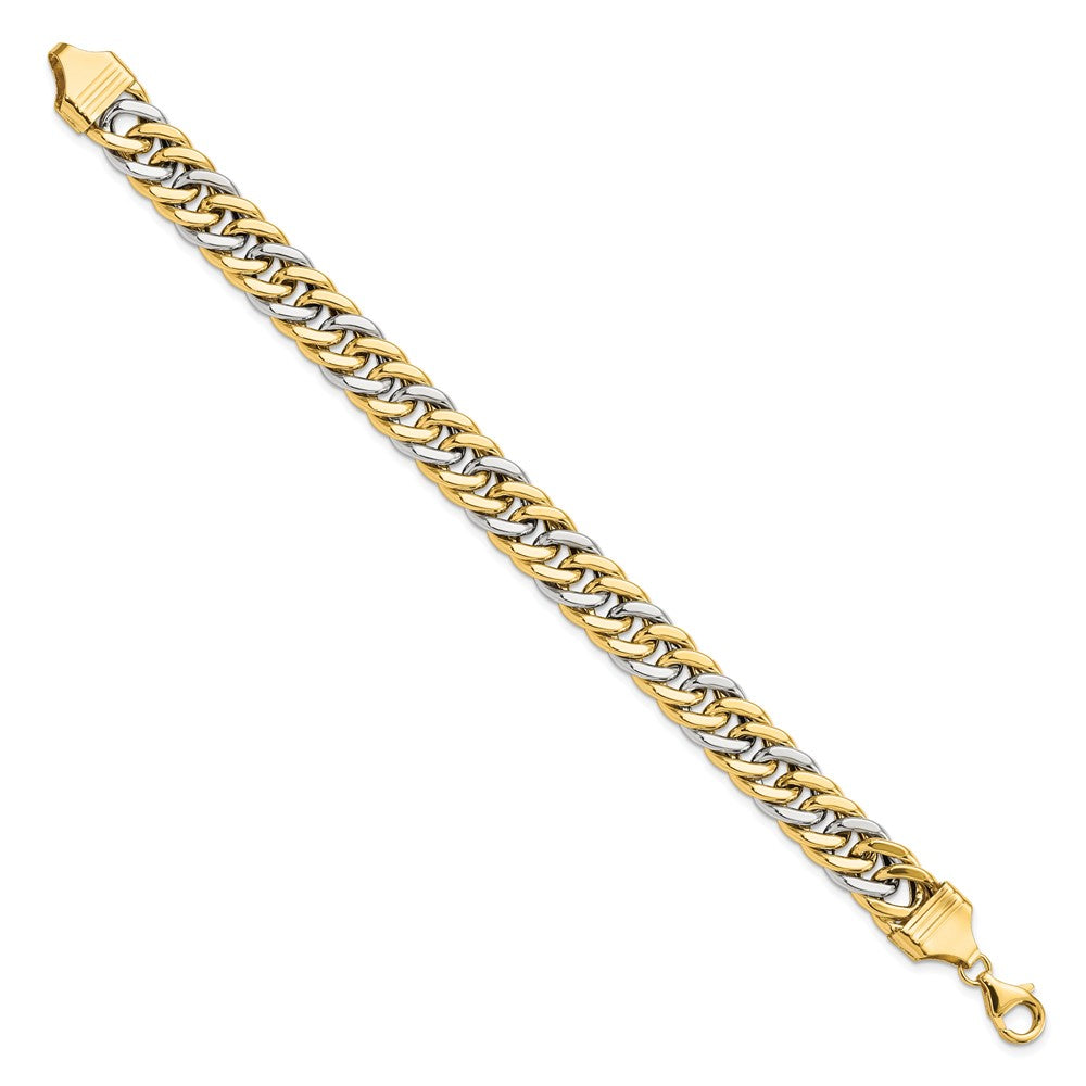 14k Two-tone Curb Link Bracelet