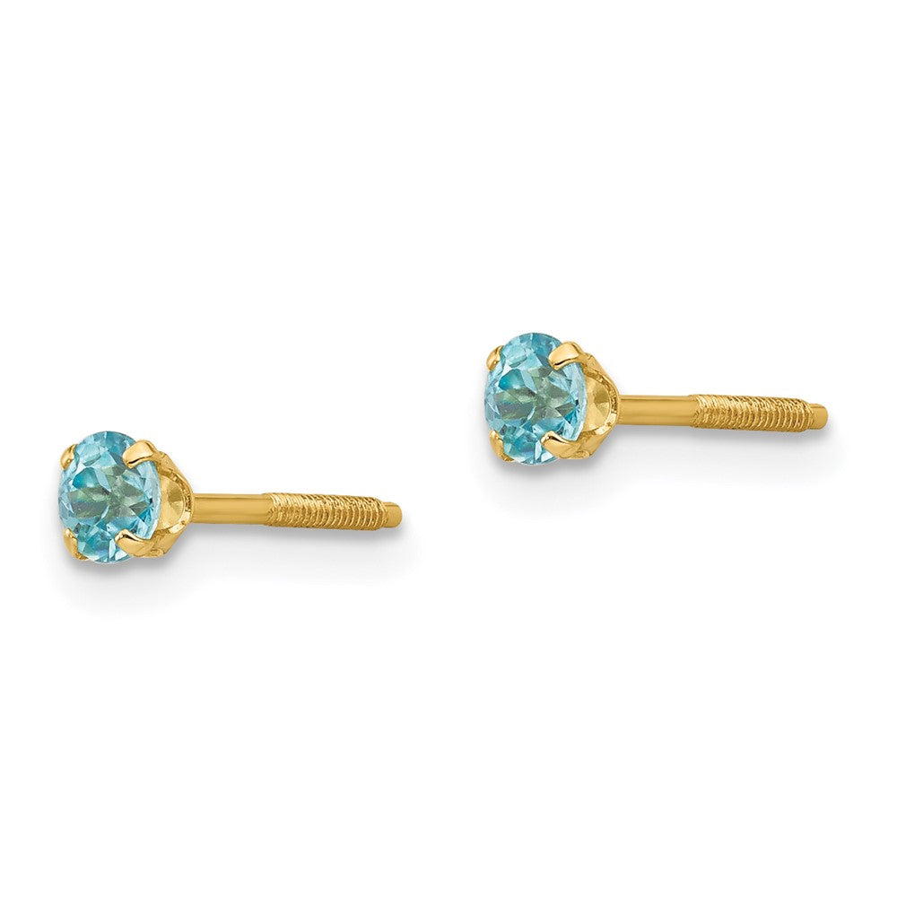 14k Madi K Blue Zircon Earrings