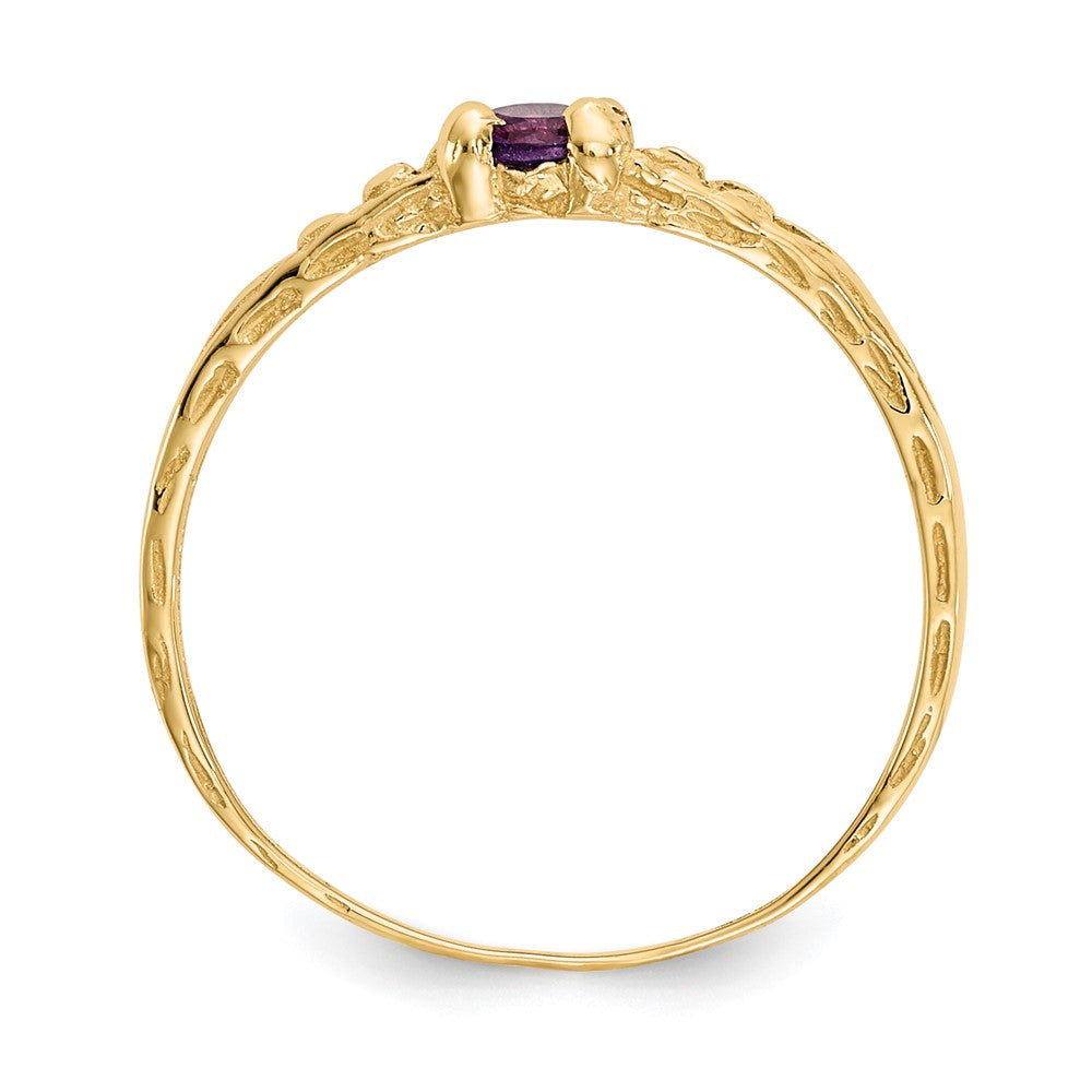 14k Madi K Amethyst Birthstone Baby Ring