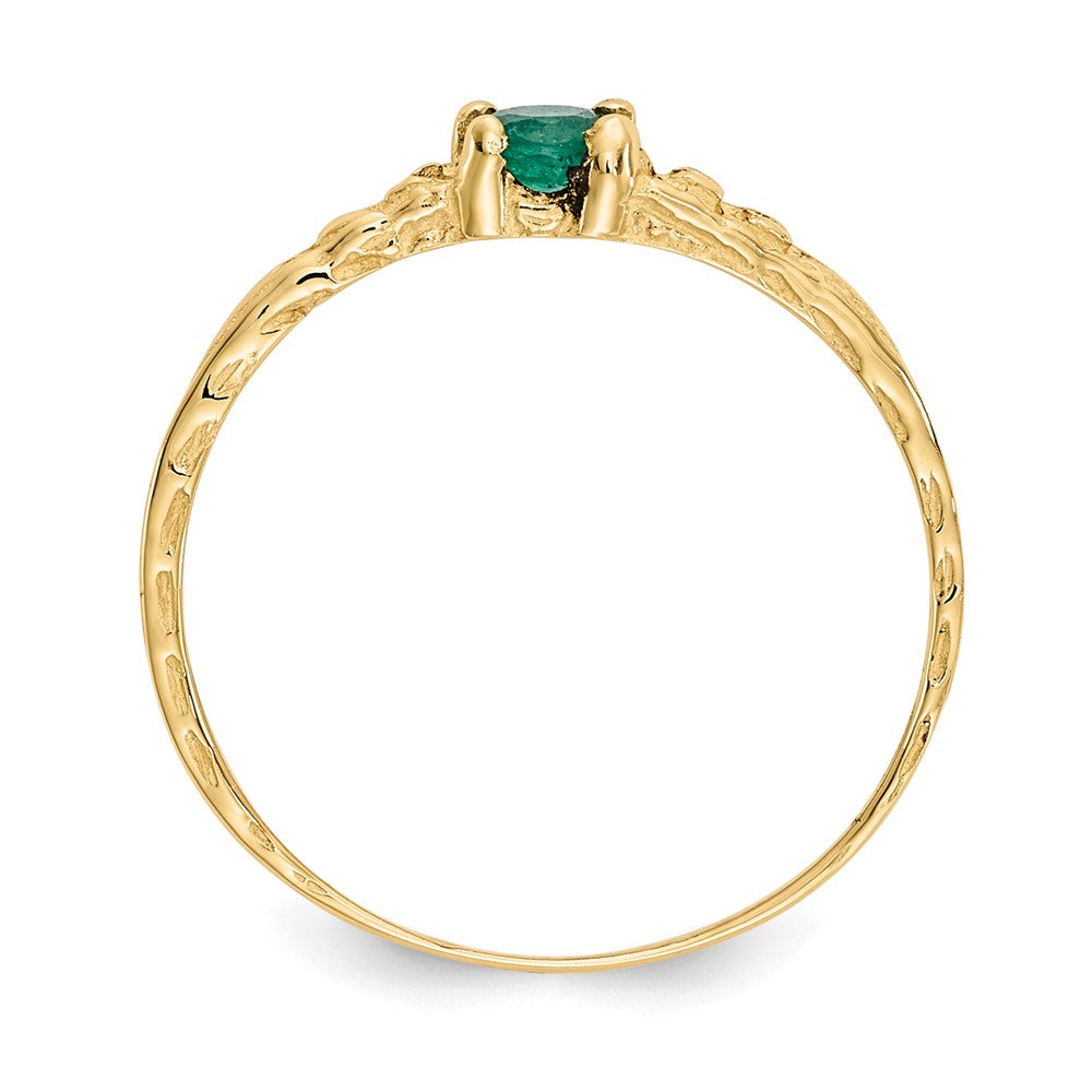 14k Madi K Emerald Birthstone Baby Ring