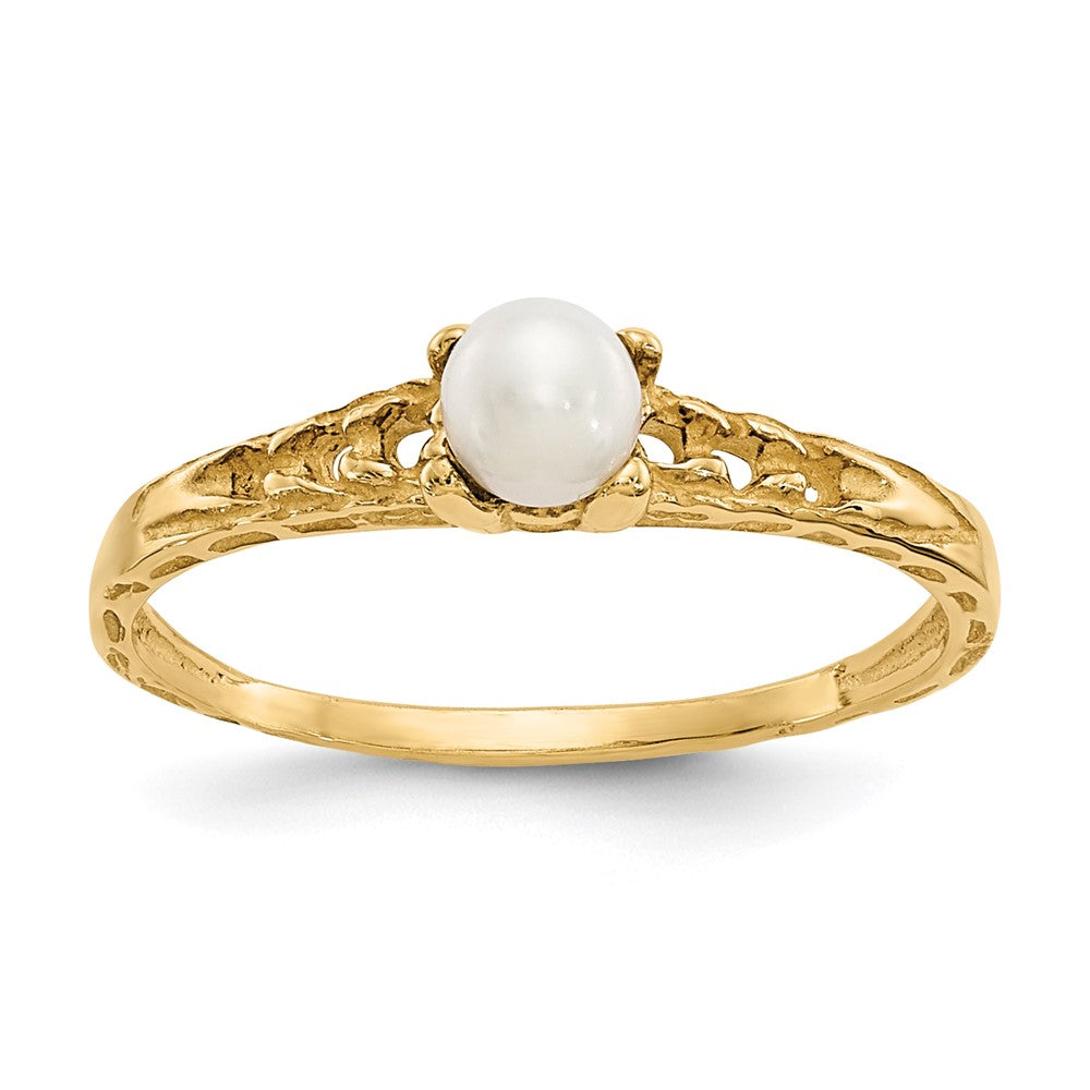 14k Madi K FW Cultured Pearl Birthstone Baby Ring