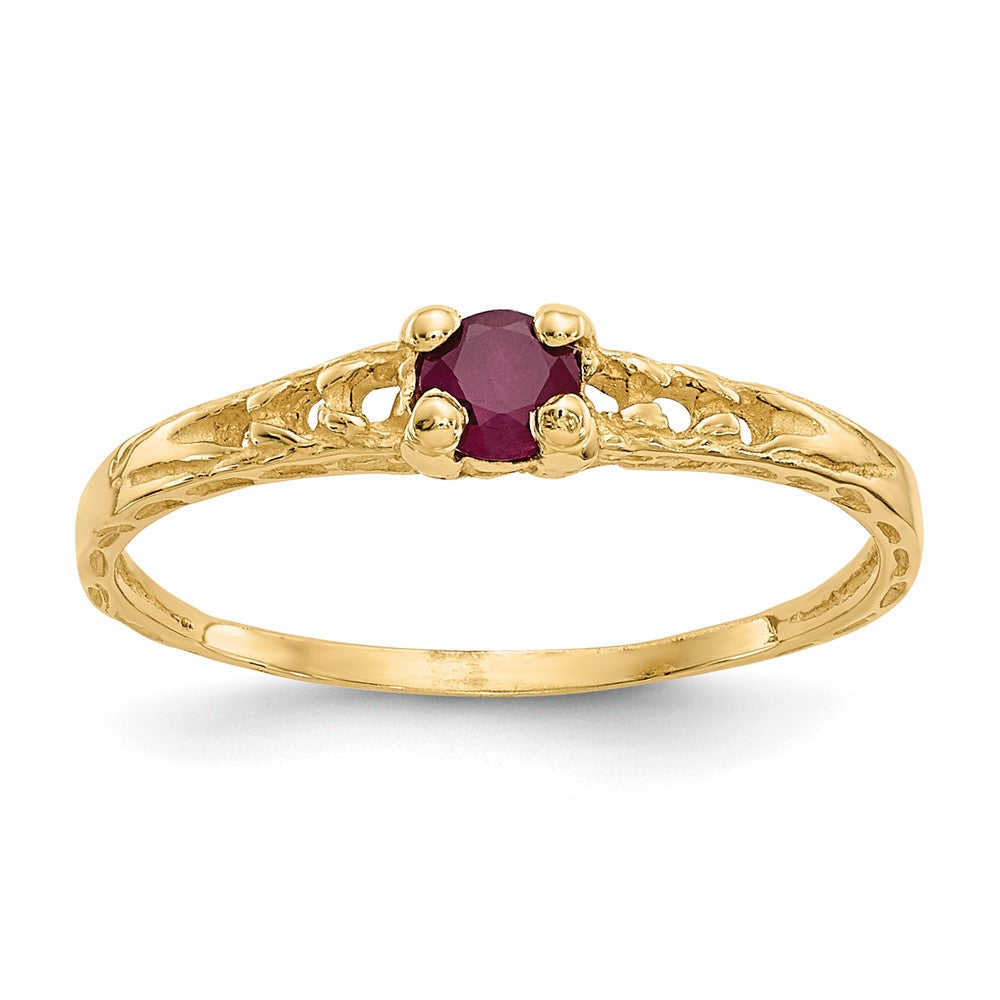 14k Madi K Ruby Birthstone Size 3 Ring