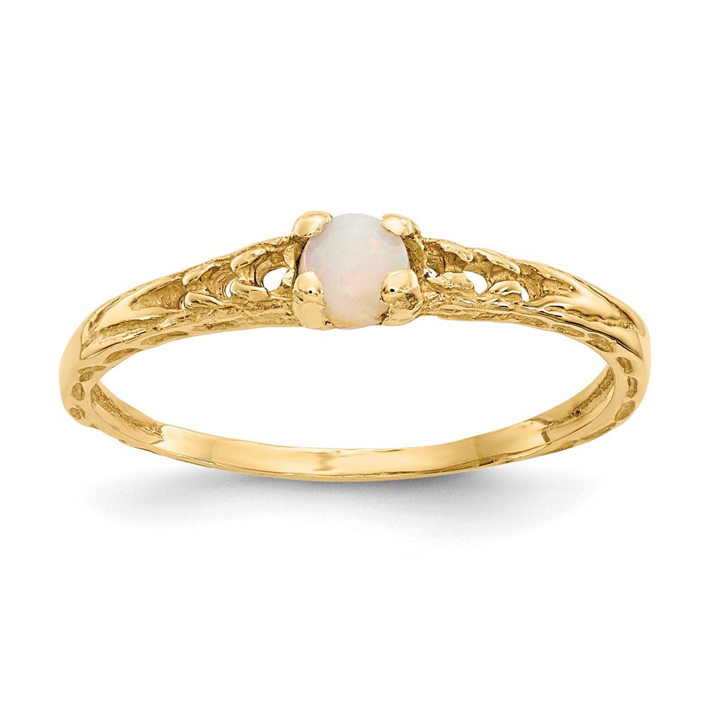 14k Madi K Opal Birthstone Baby Ring