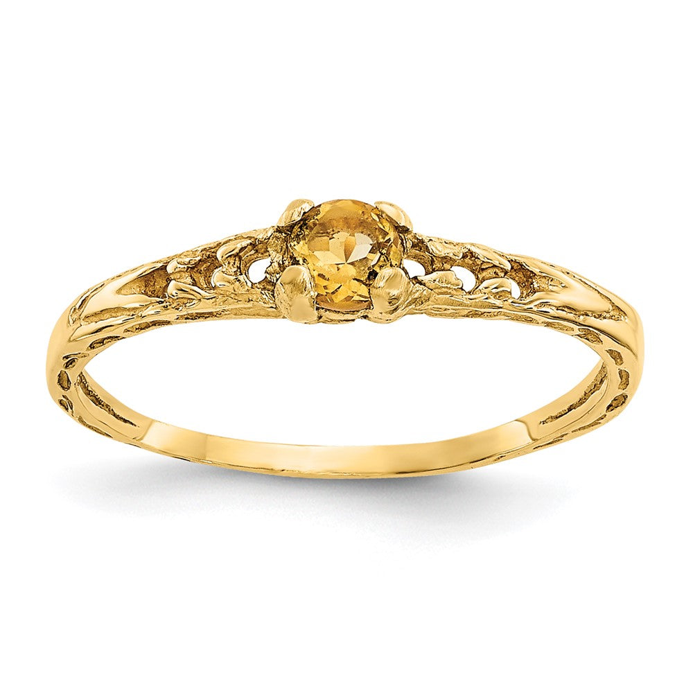 14k Madi K Citrine Birthstone Size 3 Ring