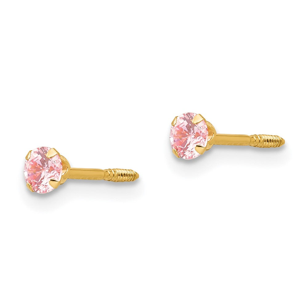 14k Madi K Pink CZ Earrings
