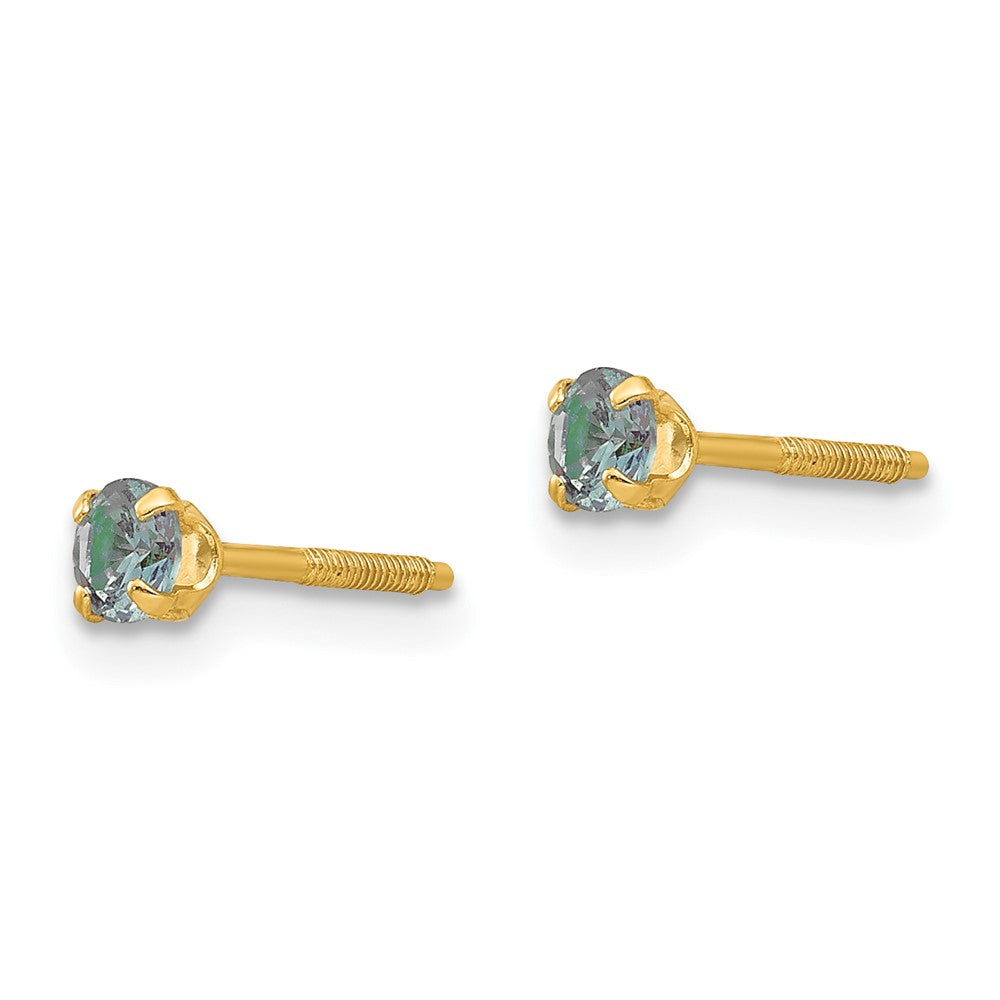 14k Madi K Imitation Alexandrite Birthstone Earrings (Jun)