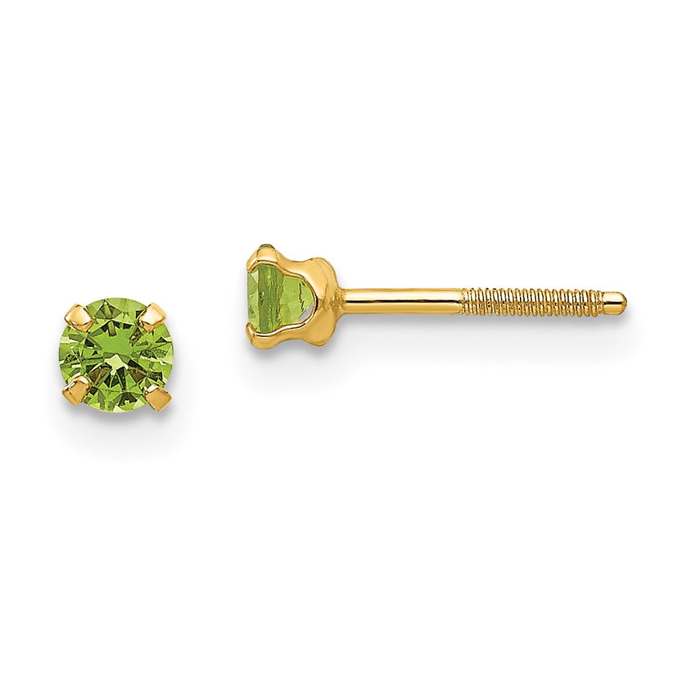 14k Madi K Imitation Peridot Earrings (Aug)