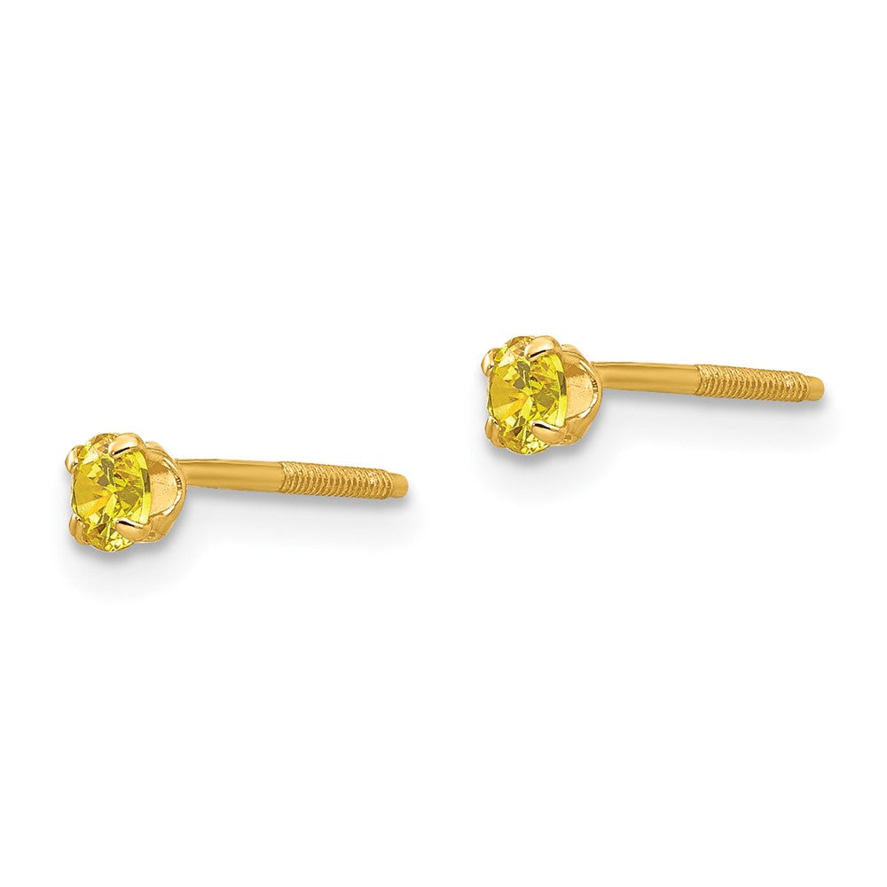 14k Madi K Imitation Citrine Birthstone Earrings (Nov)
