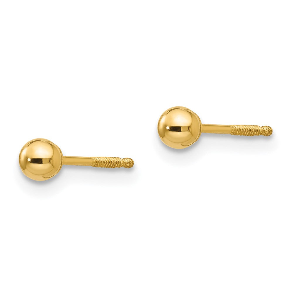 14k Madi K Ball Push On and Screw Off Screwback Earrings