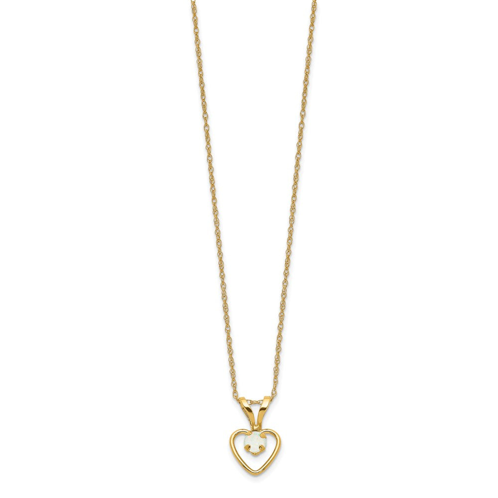 14k Madi K Opal Heart Necklace