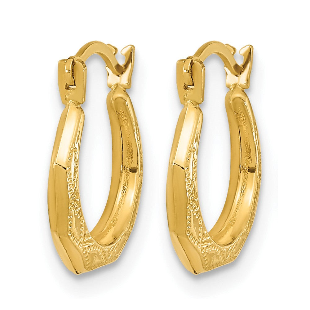 14k Madi K Textured Hoop Earrings