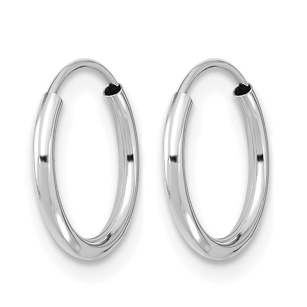 14k White Gold Madi K 1x Endless Hoop Earrings