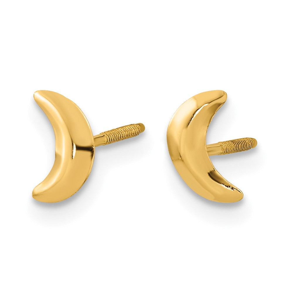 14k Madi K Moon Screwback Post Earrings