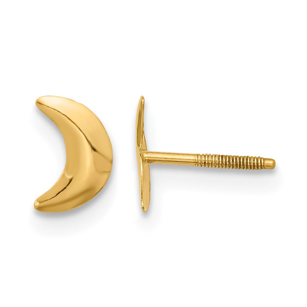 14k Madi K Moon Screwback Post Earrings