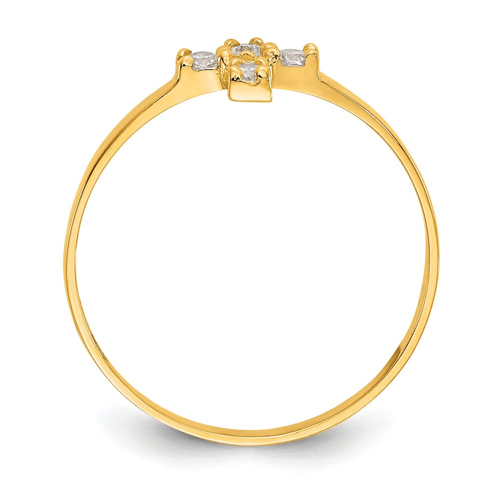 14k Madi K CZ Cross Size 3 Ring