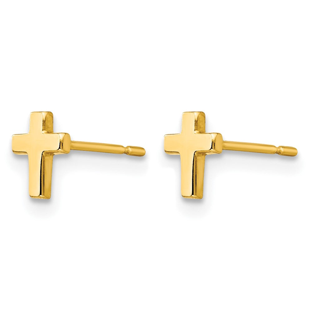 14k Madi K Tiny Cross Post Earrings