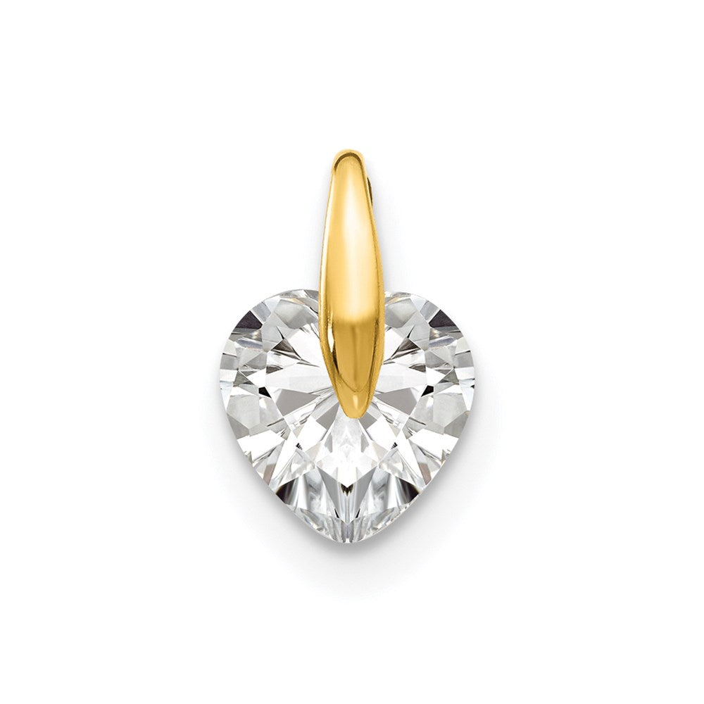 14k Madi K CZ Heart Childrens Pendant