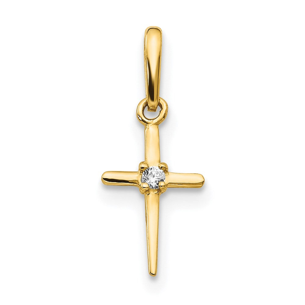 14k Madi K CZ Cross Pendant