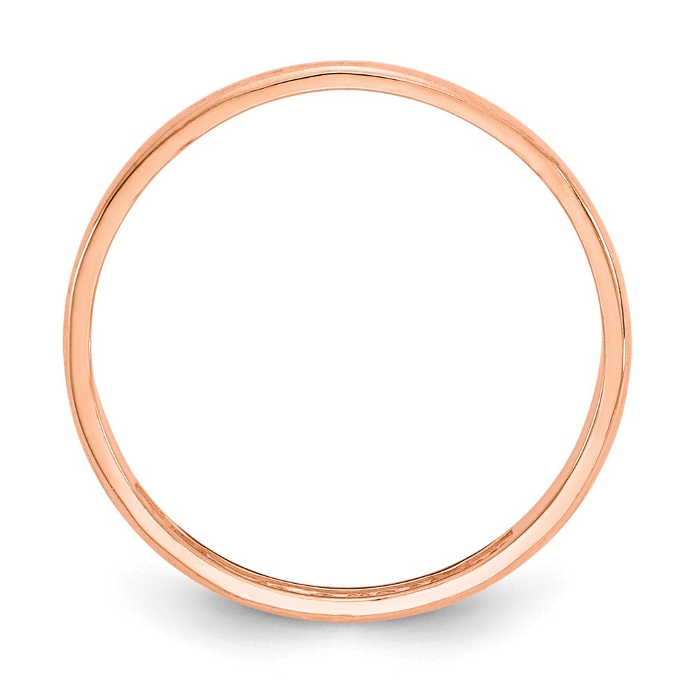 14K Rose Gold Madi K Polished Half Round Band Size 3 Ring