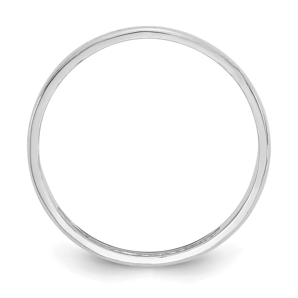 14K White Gold Madi K Polished Half Round Band Size 3 Ring