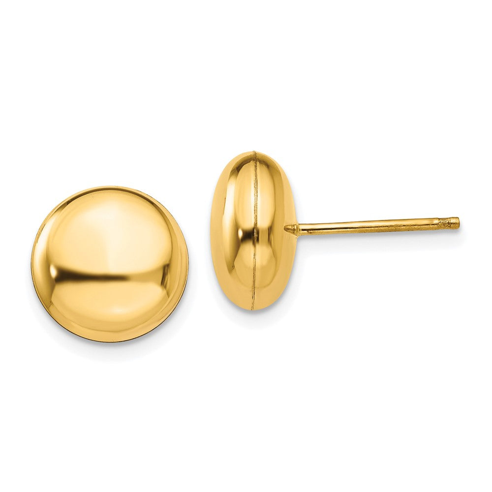 14k Polished Button Post Earrings