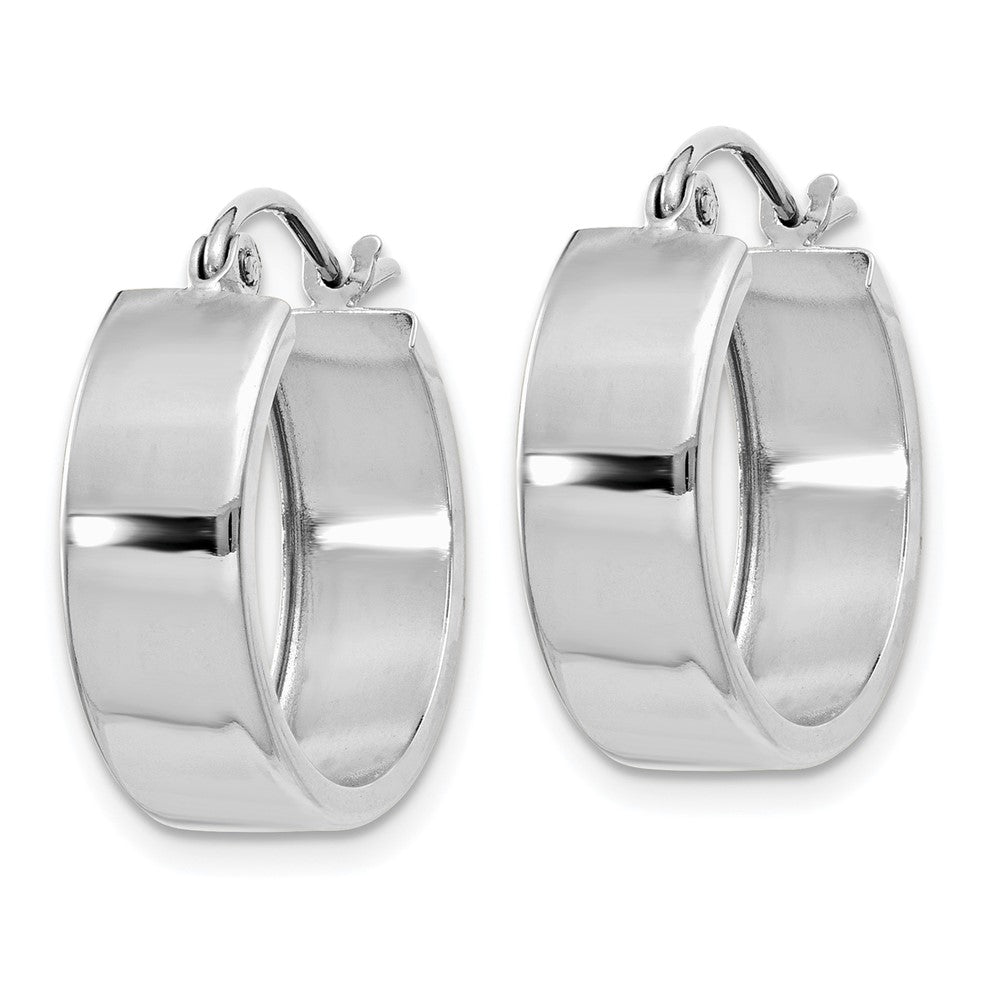 14k White Gold 5.5x Polished Hoop Earrings