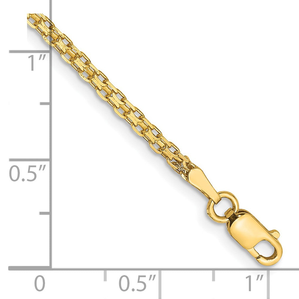 14K Lightweight Flat Bismark with Lobster Clasp Bracelet