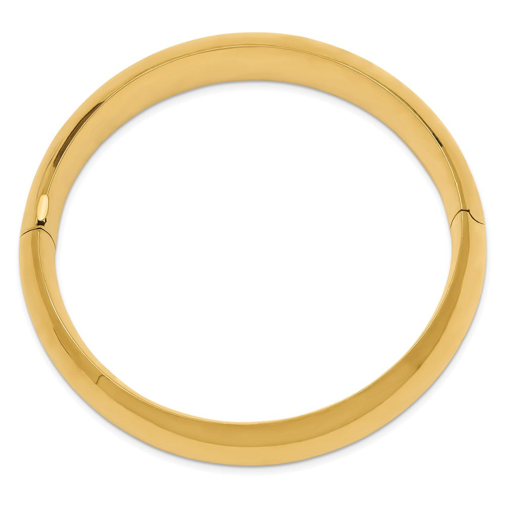 14k 11/16 High Polished Hinged Oval Bangle Bracelet
