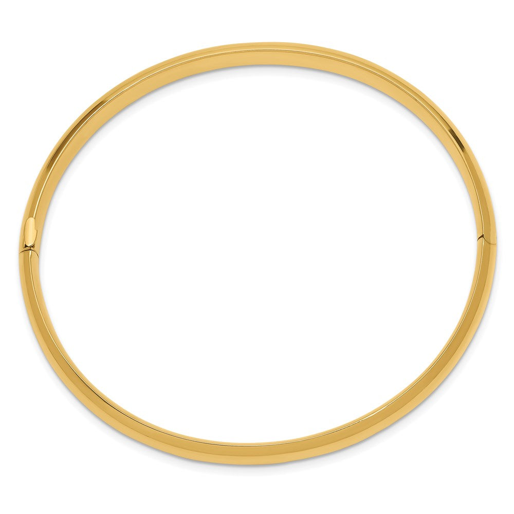 14k 4/16 Oversize High Polished Hinged Oval Bangle Bracelet