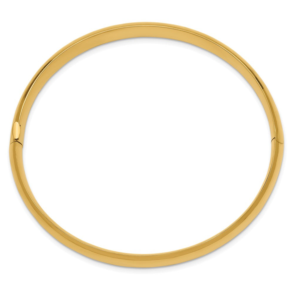 14k 5/16 Oversize High Polished Hinged Oval Bangle Bracelet