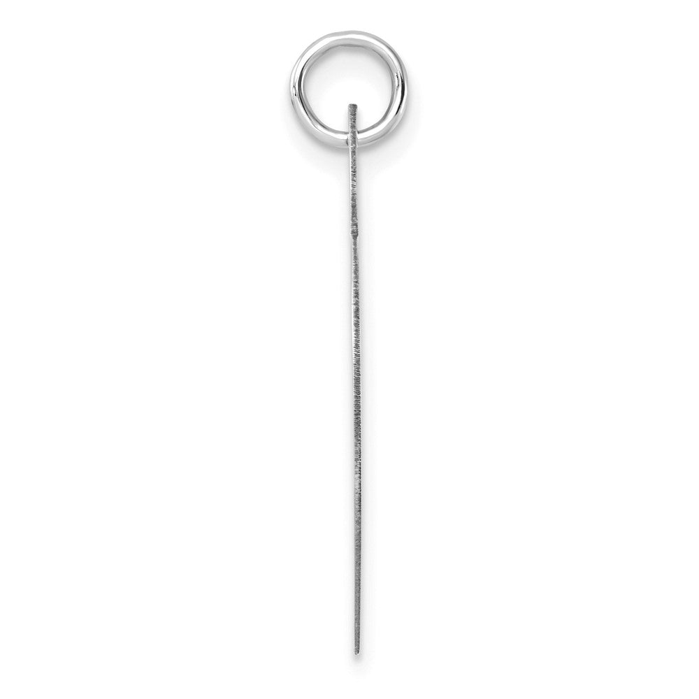 14k White Gold Polished Engravable Heart Disc Pendant