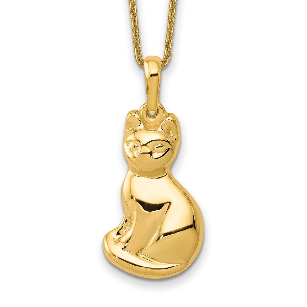 14k Cat Necklace