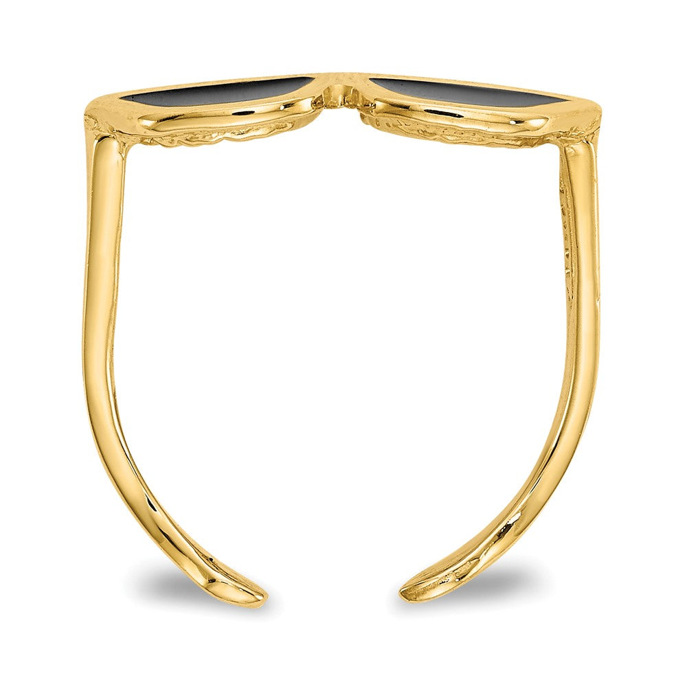 14k Black Enameled Sunglasses Toe Ring