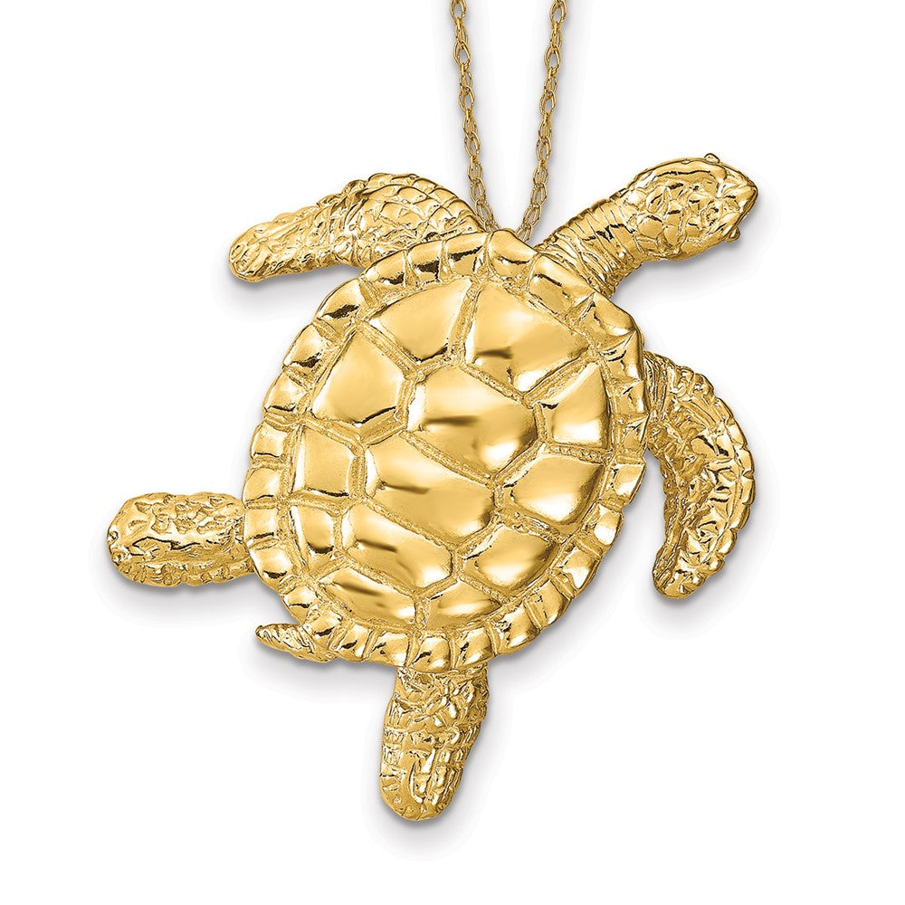 14k Sea Turtle Necklace