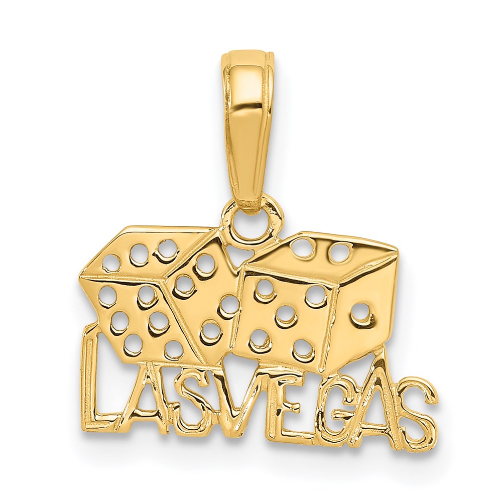 14k LAS VEGAS w/Dice Pendant