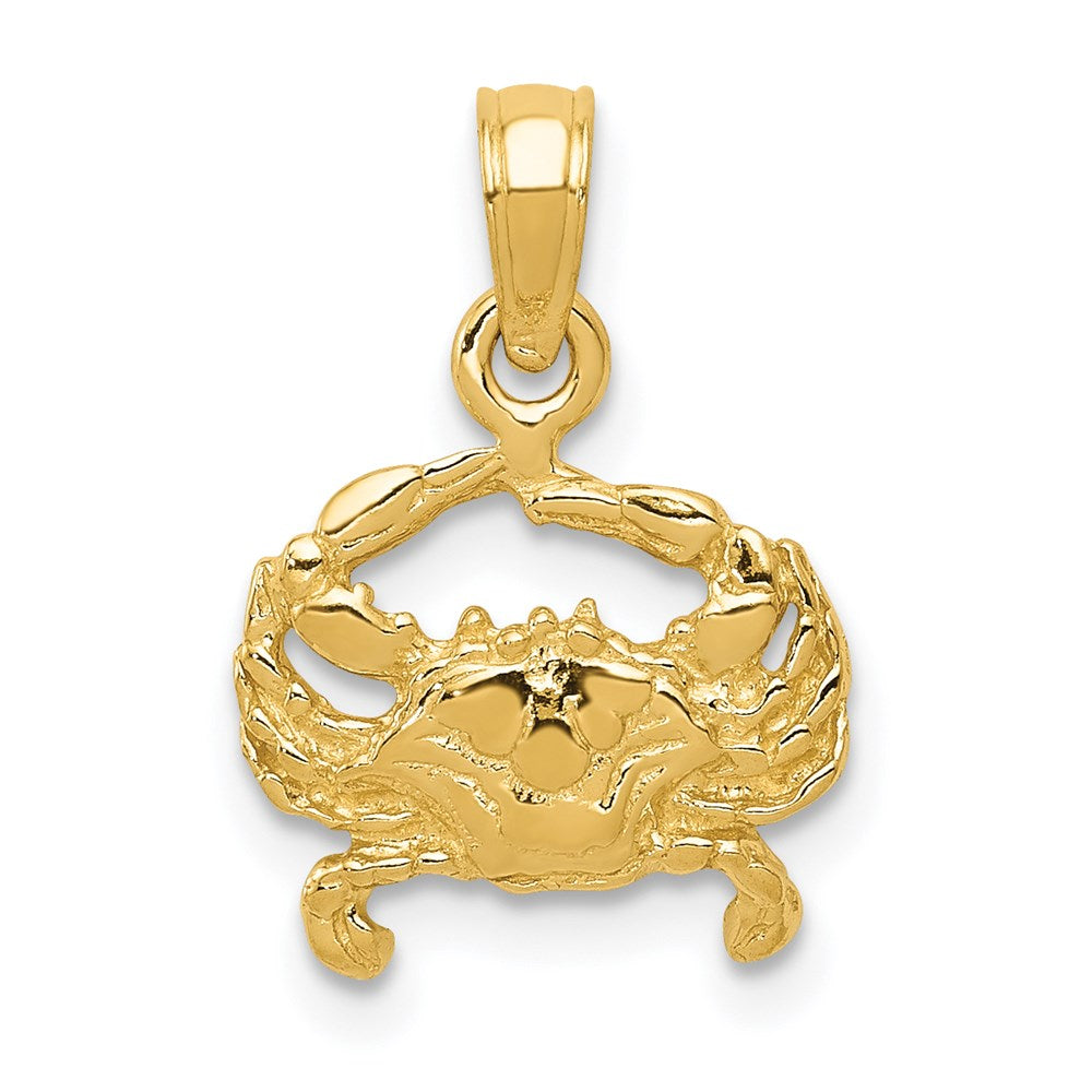 14k Crab Pendant