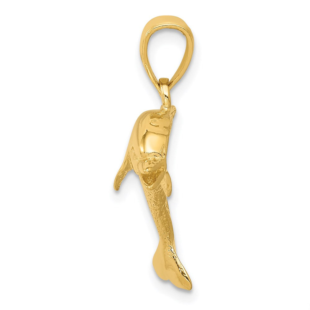 14k Jumping Dolphin Pendant