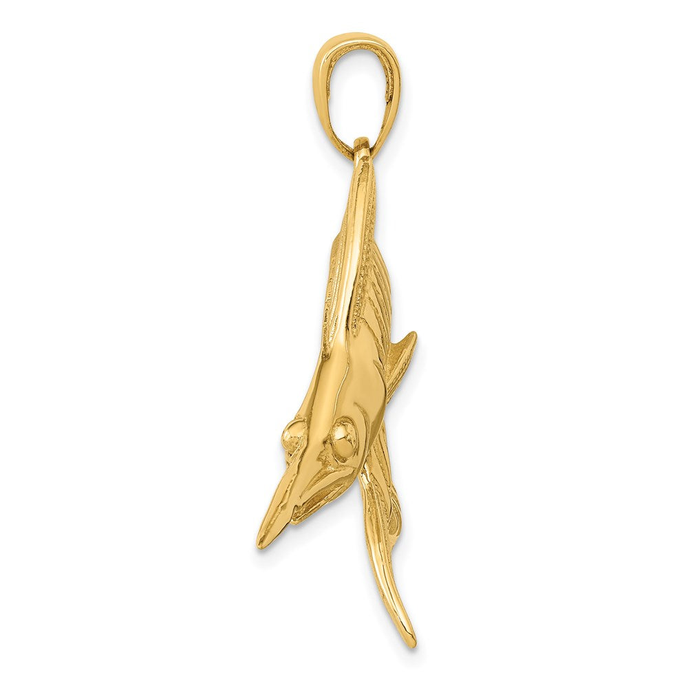14k Large Marlin Pendant